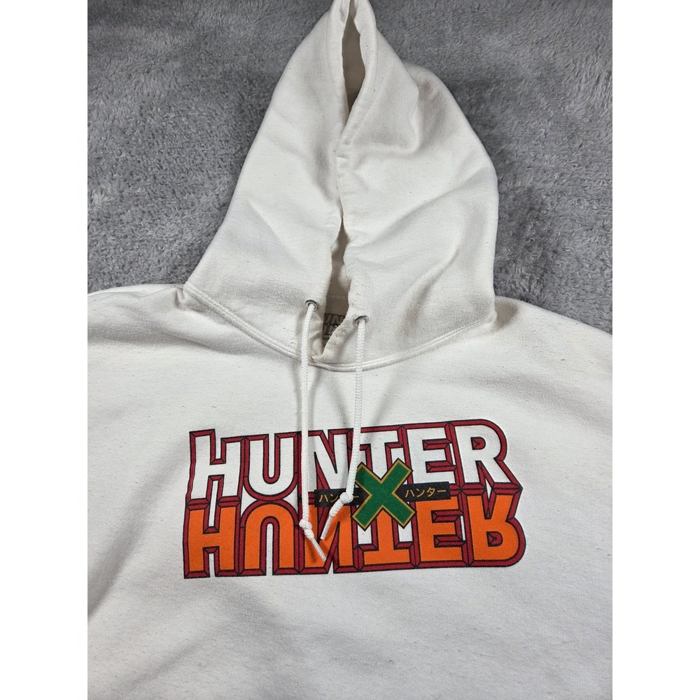 Hunter x Hunter Anime Graphic Hoodie White Pullover Sweatshirt
